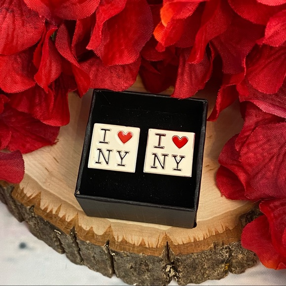 ‘I ❤️ NY’ I Love New York Square Cufflinks - Picture 15 of 16